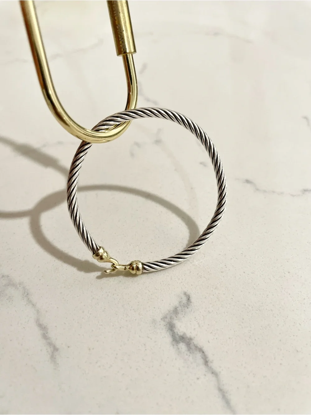 David Yurman Cable Kids Buckle Bracelet with 18K Gold